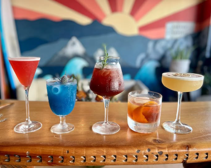 Menu item: tropical cocktails.